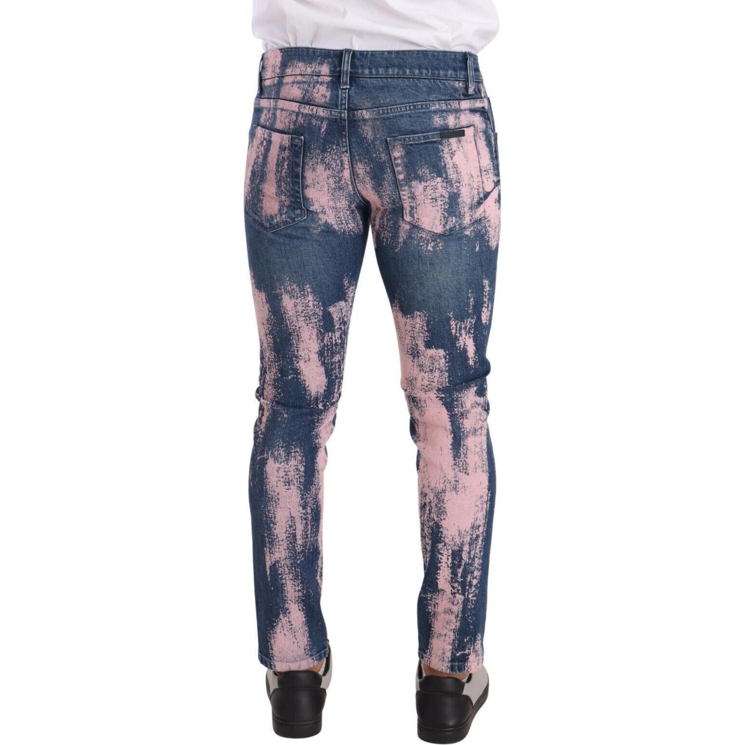 بنطلون جينز ضيق أنيق من Dolce &amp; Gabbana بتصميم Tie Dye