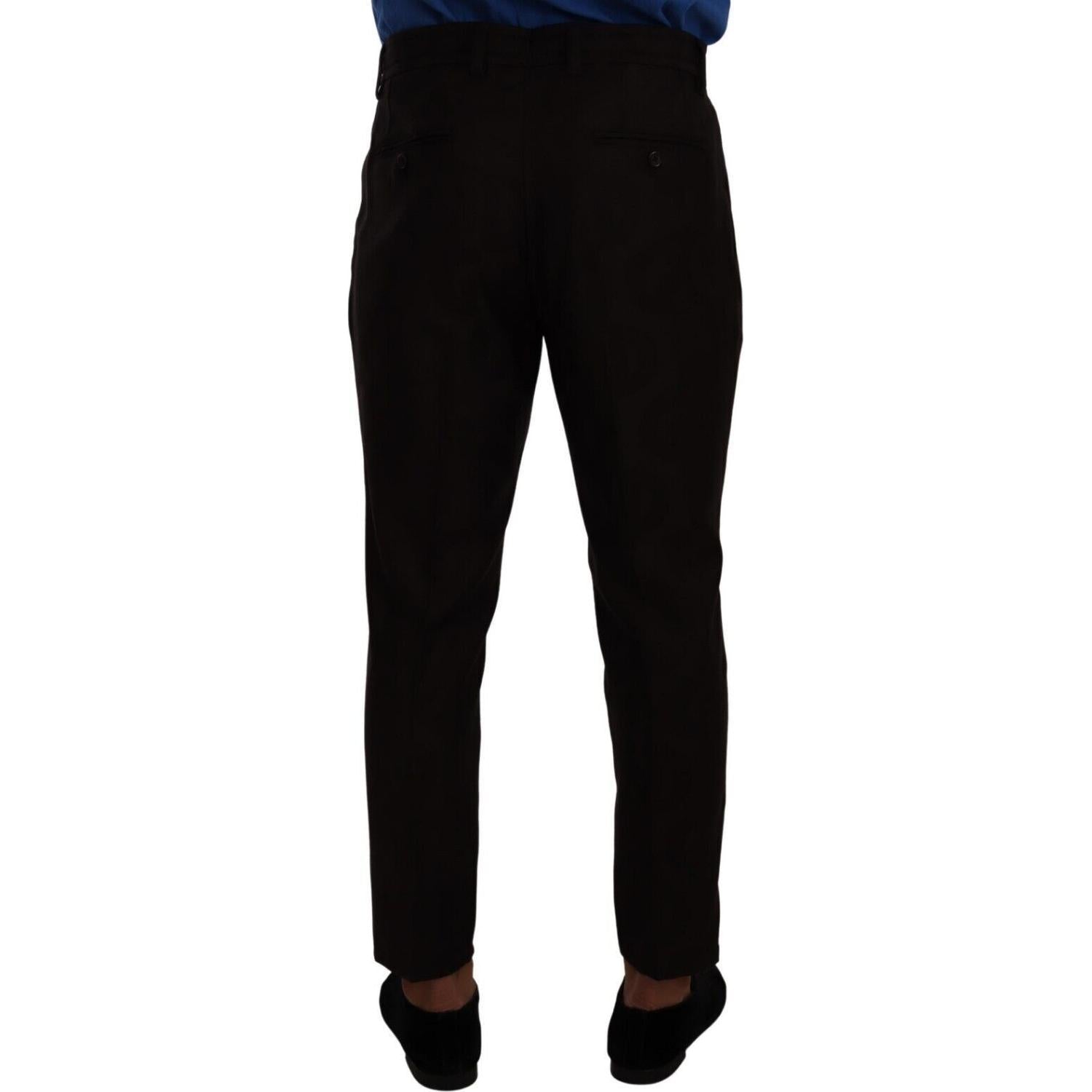 بنطال رياضي أنيق من الصوف باللون العنابي من دولتشي آند غابانا