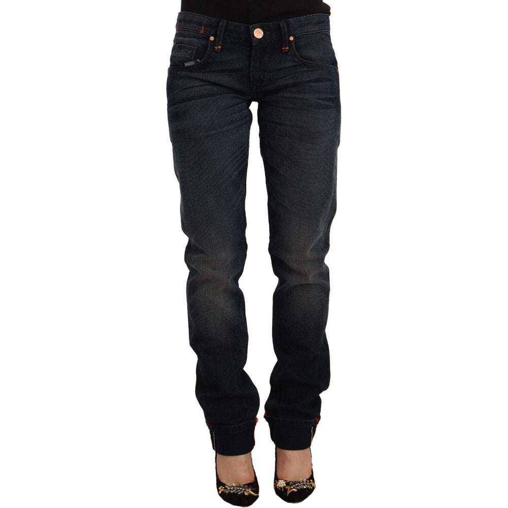 Acht Black Washed Cotton Skinny Denim Low Waist Jeans PAN71187 - 26