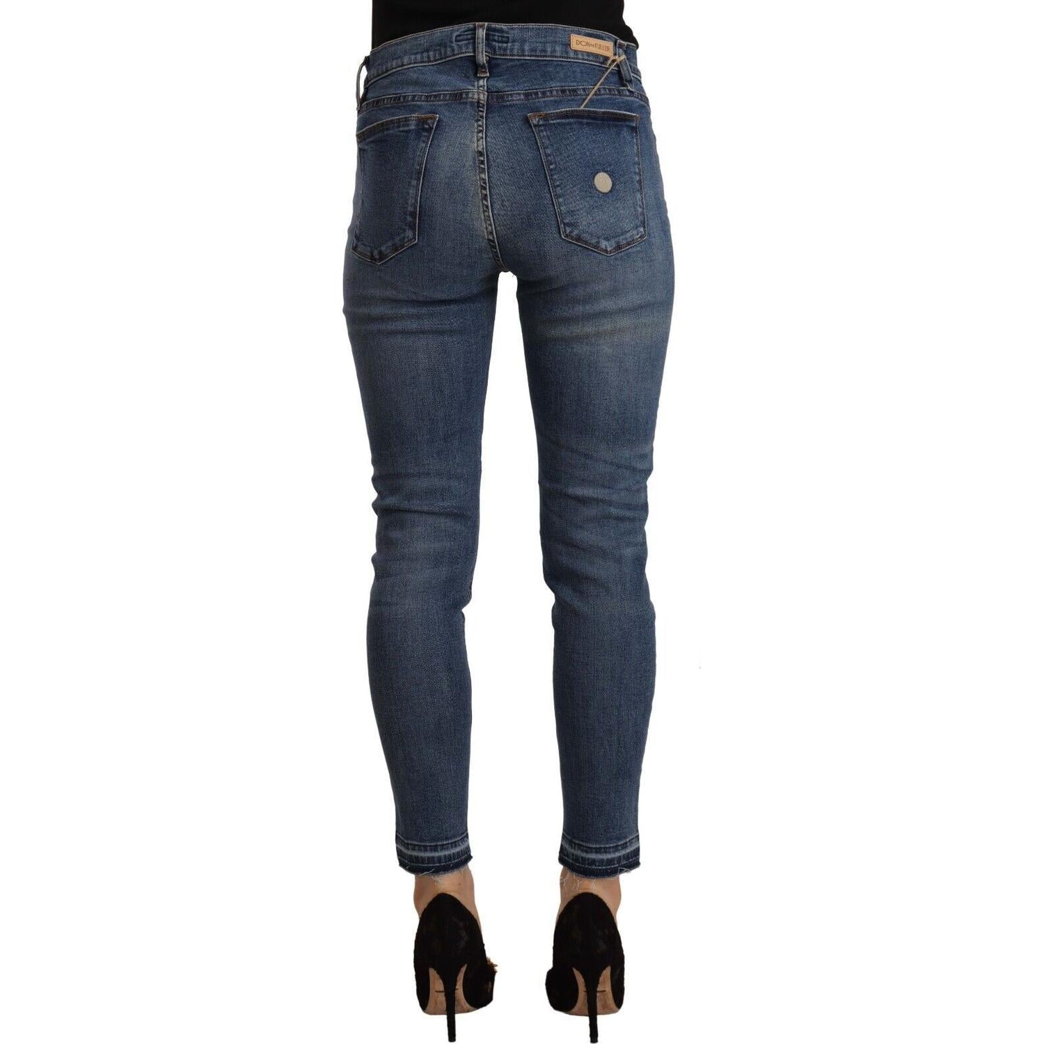 بنطلون جينز دون ذا فولر شيك بقصّة Slim Fit باللون الأزرق