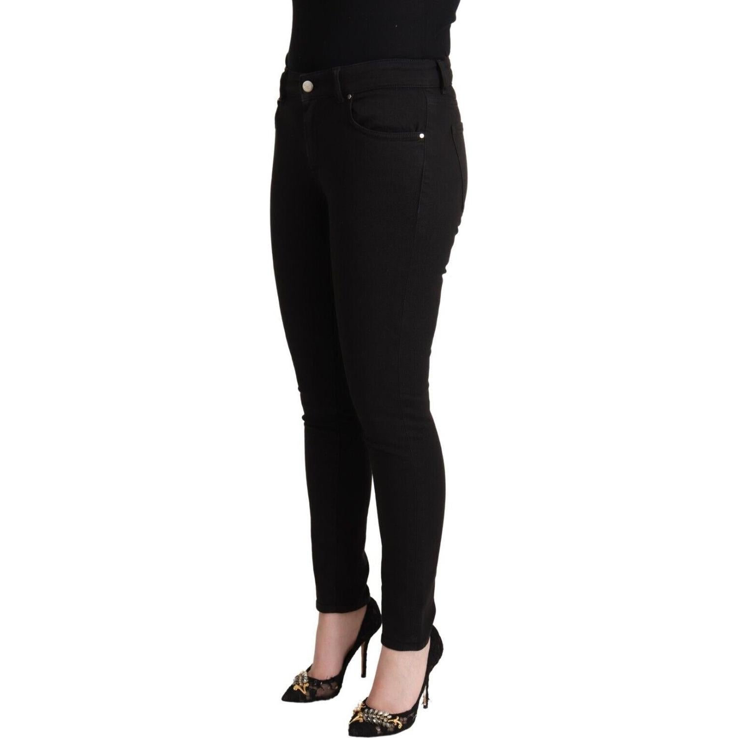 بنطلون جينز دولتشي آند غابانا شيك بقصّة Slim Fit باللون الأسود