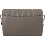 Karl Lagerfeld Elegant Grey Leather Crossbody Bag 8720092391252