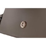 Karl Lagerfeld Elegant Grey Leather Crossbody Bag 8720092391252