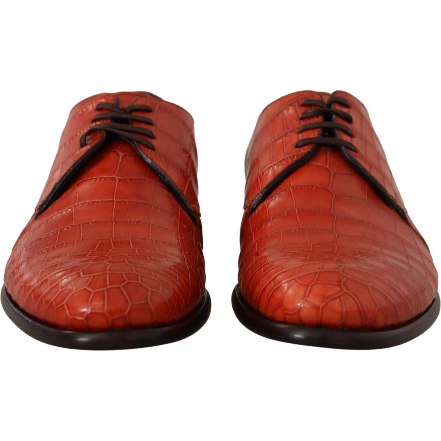 Dolce & Gabbana Orange Exotic Leather Dress Derby Shoes