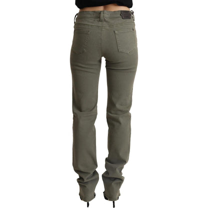 Ermanno Scervino Gray Low Waist Cotton Skinny Denim Trouser Jeans