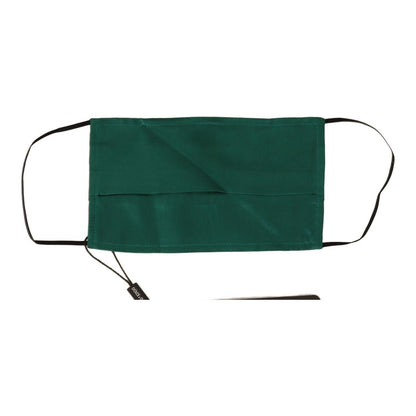 Dolce & Gabbana Green Silk Pleated Elastic Ear Strap Face Mask