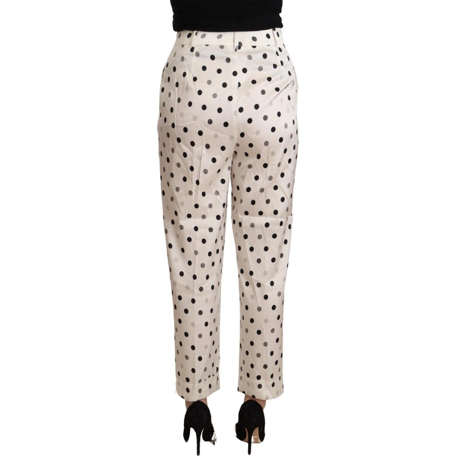 بنطال Ermanno Scervino Chic ذو الخصر العالي والمنقطة
