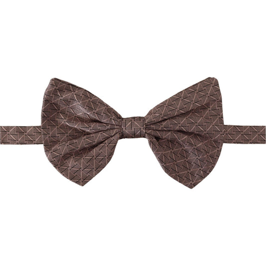 Dolce & Gabbana Gray Fantasy Print Adjustable Neck Papillon Bow Tie