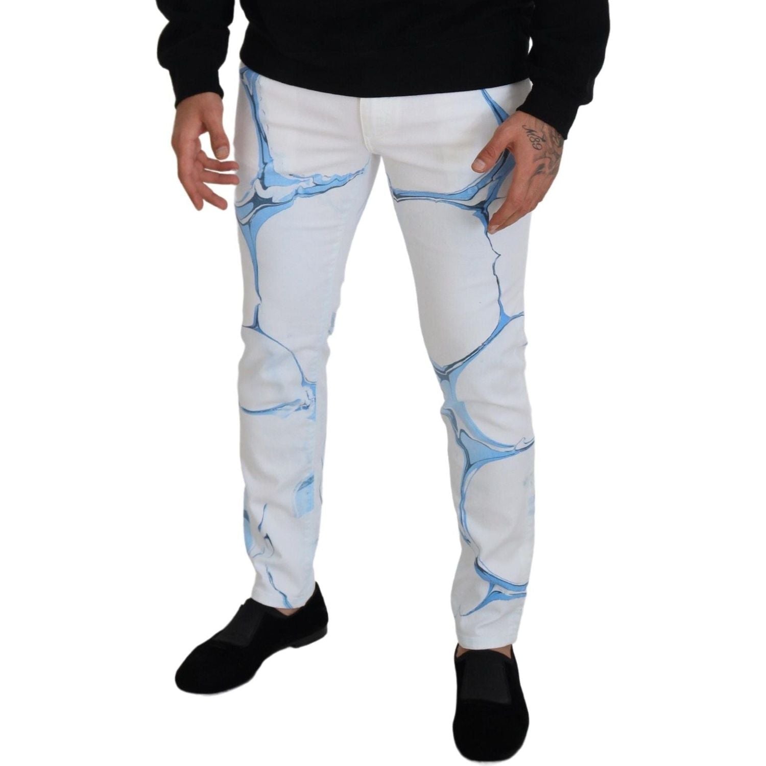 بنطلون جينز كاجوال أنيق بقصّة Slim Fit من Dolce &amp; Gabbana