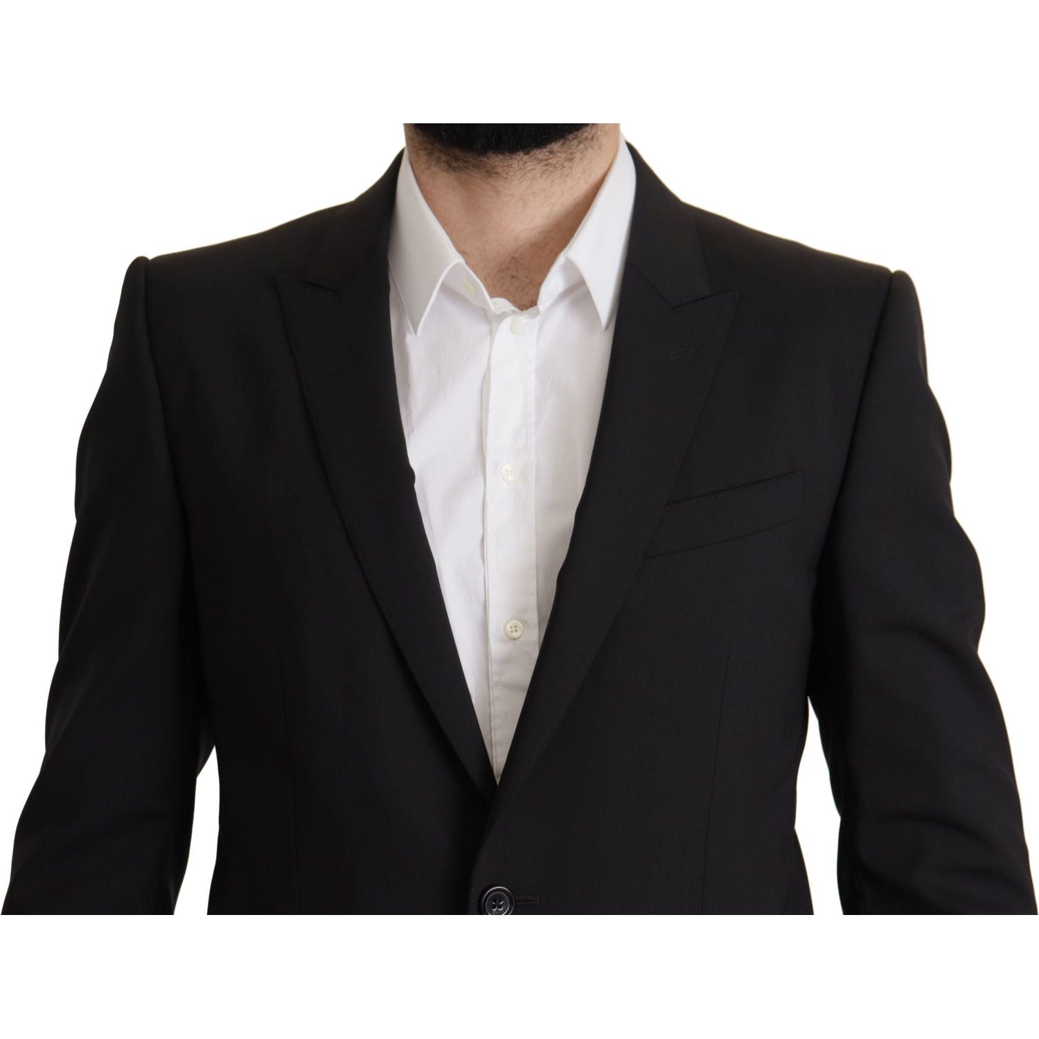 سترة بليزر أنيقة بقصّة Slim Fit باللون الأسود من Dolce &amp; Gabbana