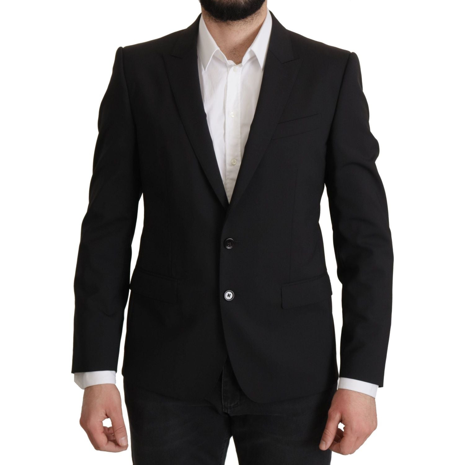 سترة بليزر أنيقة بقصّة Slim Fit باللون الأسود من Dolce &amp; Gabbana