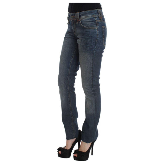 John Galliano Chic Slim Fit Blue Jeans John Galliano Dark Slate Gray
