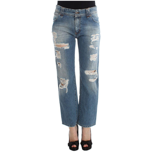 John Galliano Chic Boyfriend Blue Wash Jeans John Galliano Dim Gray