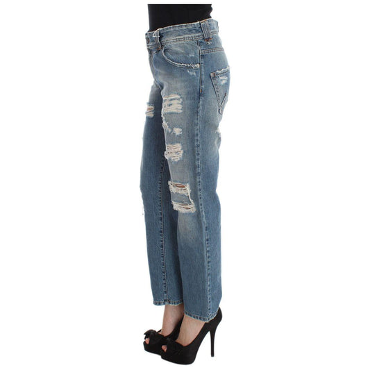 John Galliano Chic Boyfriend Blue Wash Jeans John Galliano Dim Gray