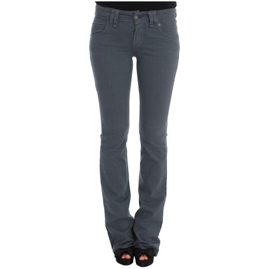 John Galliano Elegant Slim Fit Bootcut Jeans Jeans & Pants John Galliano Dark Slate Gray