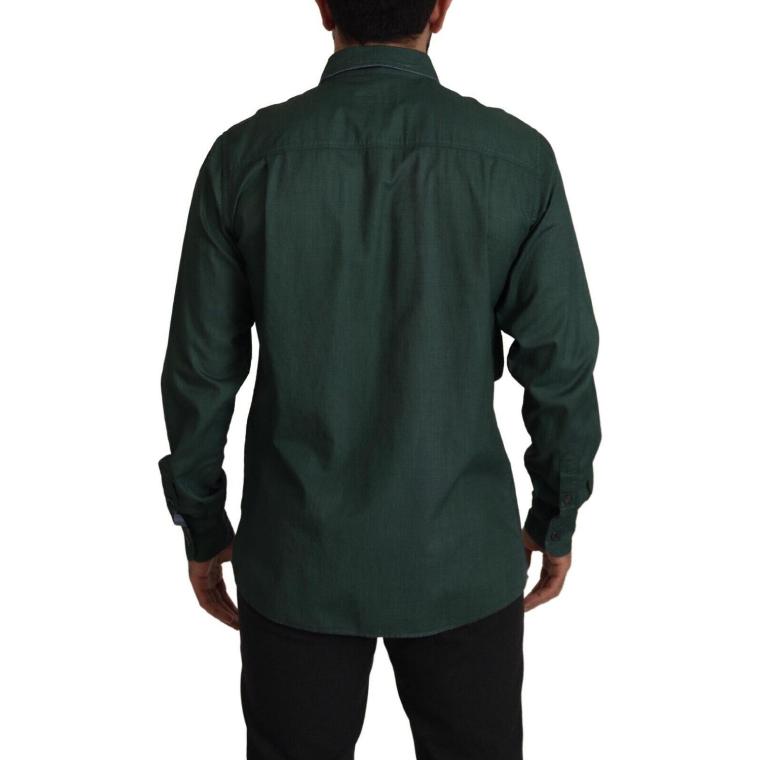 قميص كاجوال بقصّة Slim Fit من Dolce &amp; Gabbana Emerald Elegance