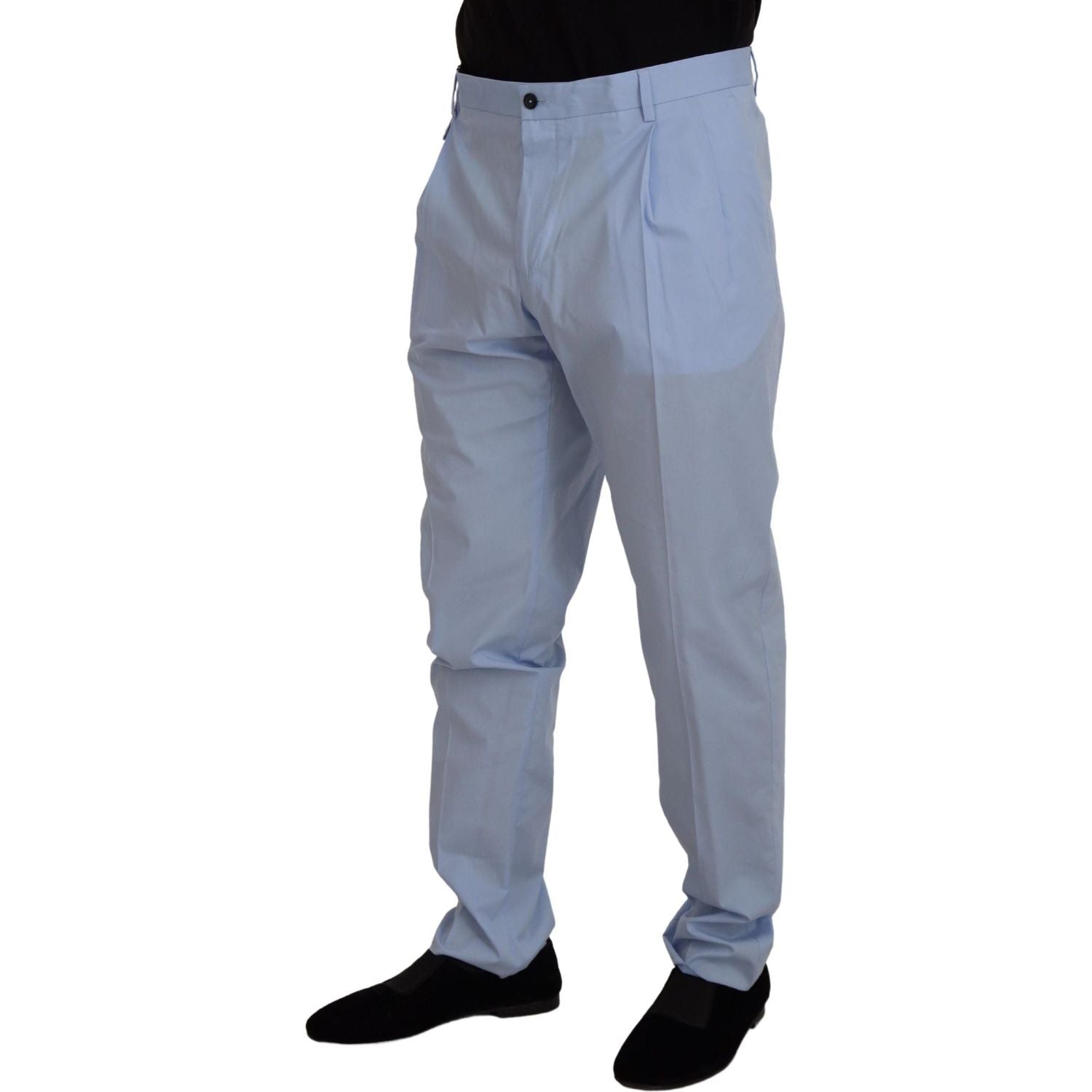 بنطلون شينو أنيق بقصّة Slim Fit من Dolce &amp; Gabbana باللون الأزرق الفاتح