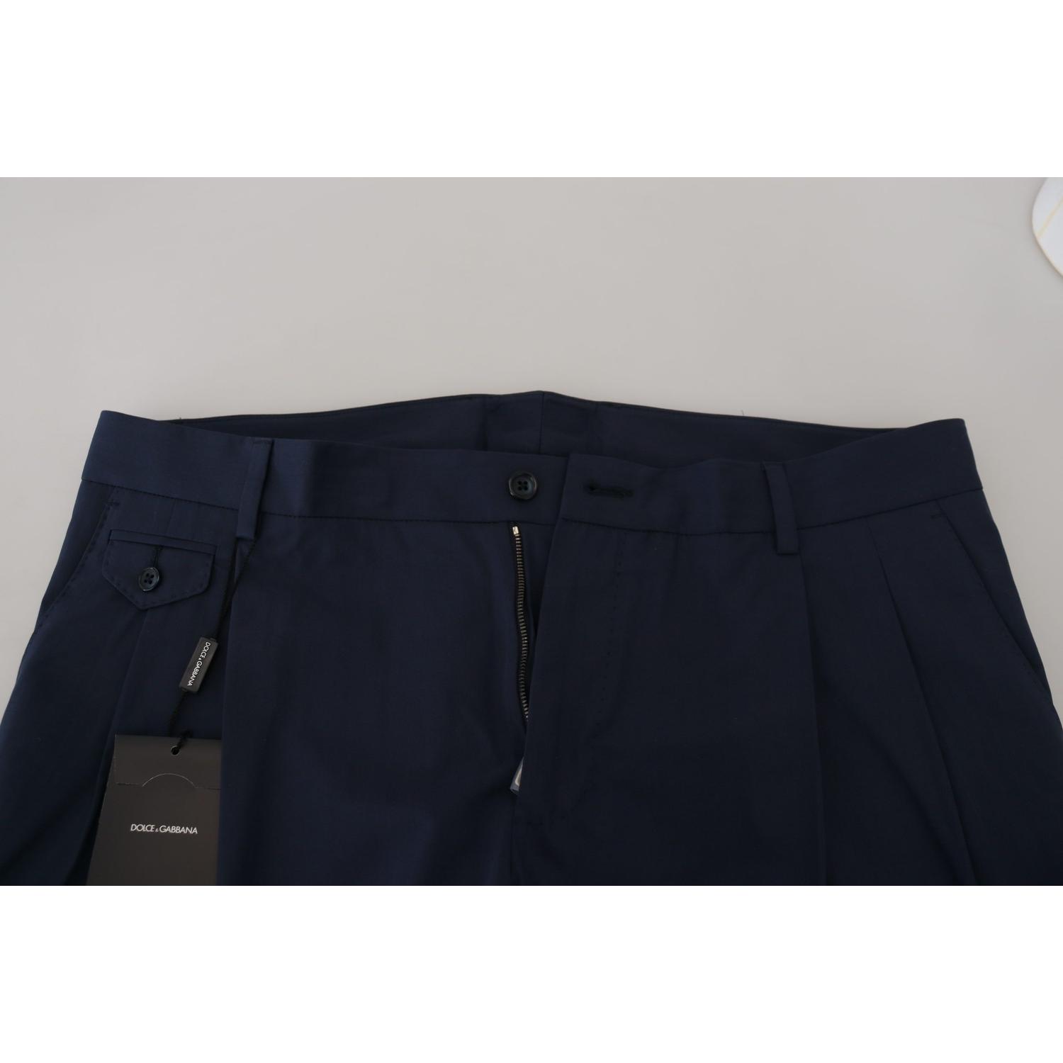بنطلون شينو أنيق بقصّة Slim Fit من Dolce &amp; Gabbana باللون الأزرق
