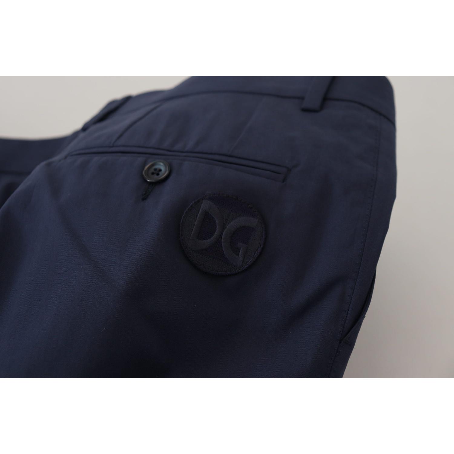 بنطلون شينو أنيق بقصّة Slim Fit من Dolce &amp; Gabbana باللون الأزرق