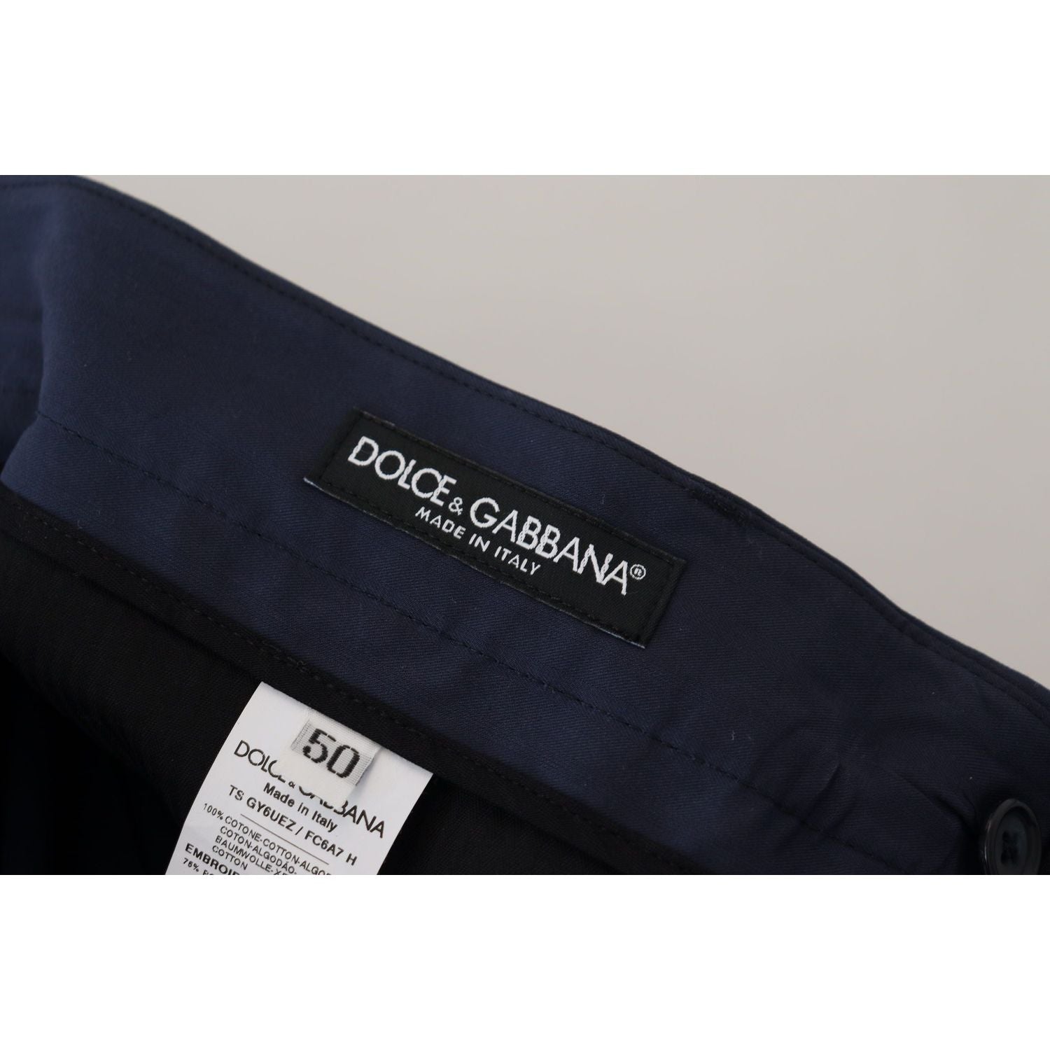 بنطلون شينو أنيق بقصّة Slim Fit من Dolce &amp; Gabbana باللون الأزرق
