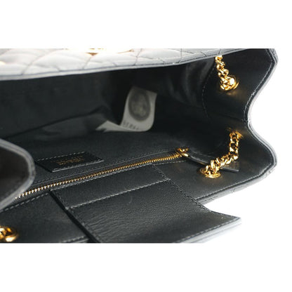 Versace Elegant Quilted Nappa Leather Tote Bag