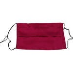 Dolce & Gabbana Maroon Silk Pleated Elastic Ear Strap One Size Face Mask SMY101002