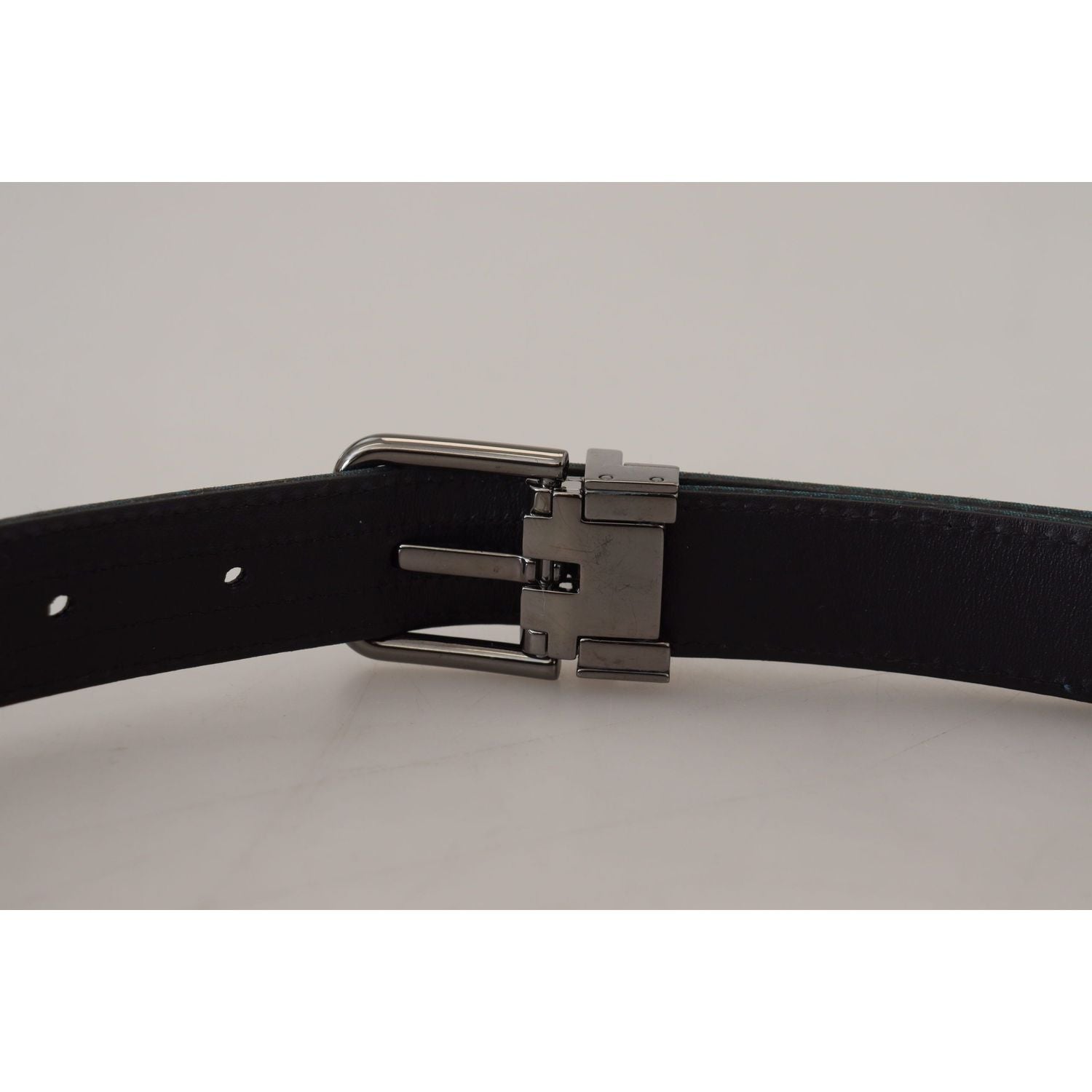 حزام دولتشي آند غابانا الأنيق من الجاكار باللون الأزرق