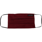 Dolce & Gabbana Maroon Silk Pleated Elastic Ear Strap One Size Face Mask DEC139