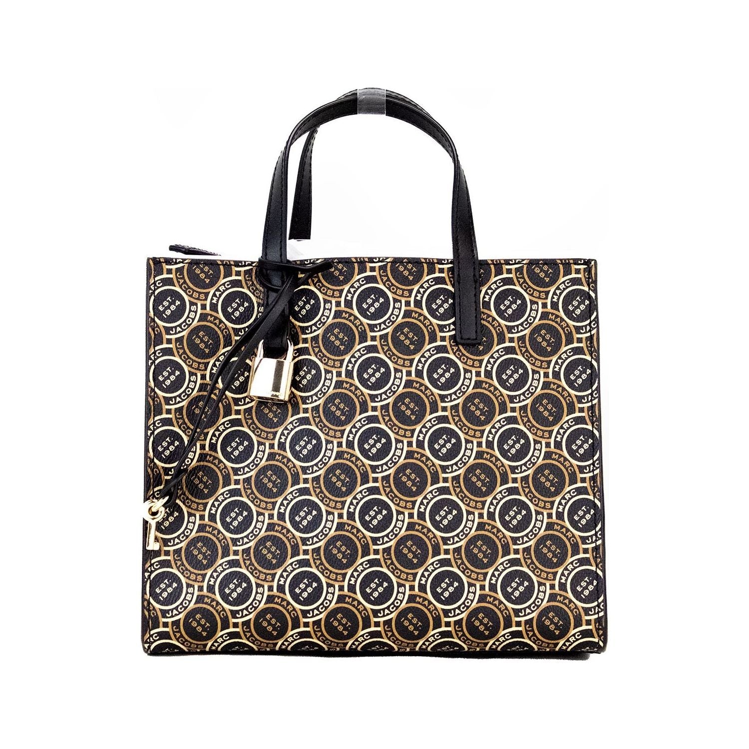 حقيبة يد صغيرة من الجلد بطبعة شعار Marc Jacobs Mini Grind