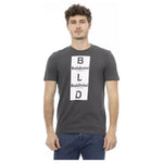Baldinini Trend Gray Cotton Men T-Shirt BA-23165-XS