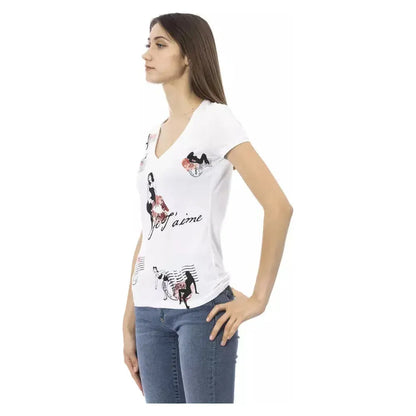 Trussardi Action White Cotton Women T-Shirt