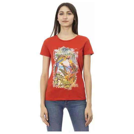 Trussardi Action Red Cotton Women T-Shirt Trussardi Action Sienna