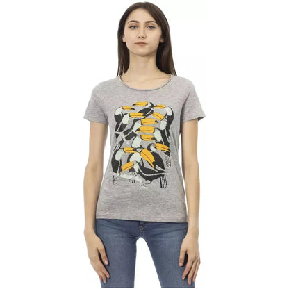 Trussardi Action Gray Cotton Women T-Shirt