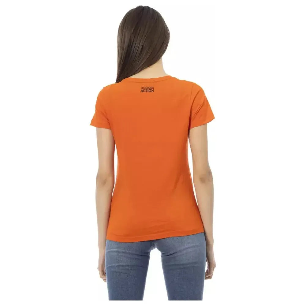 Trussardi Action Orange Cotton Women T-Shirt