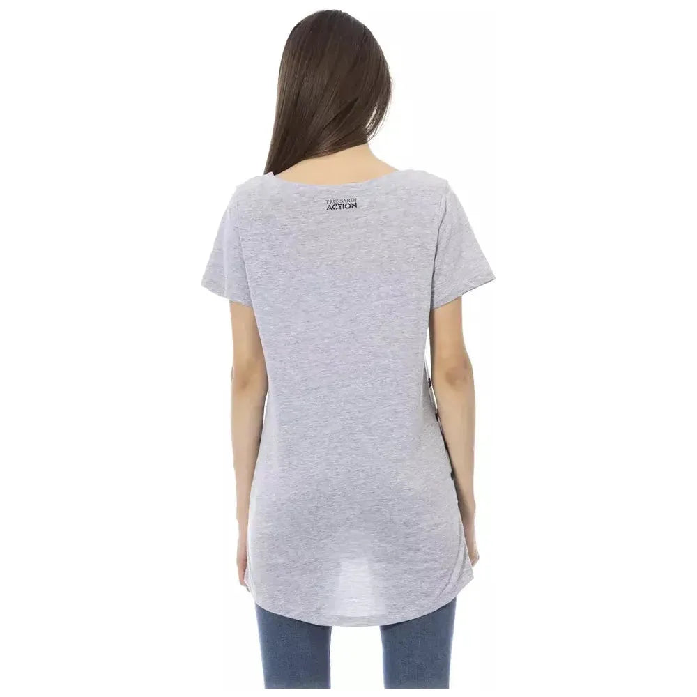 Trussardi Action Gray Cotton T-Shirt