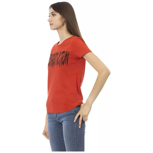 Trussardi Action Red Cotton Women T-Shirt Trussardi Action Sienna