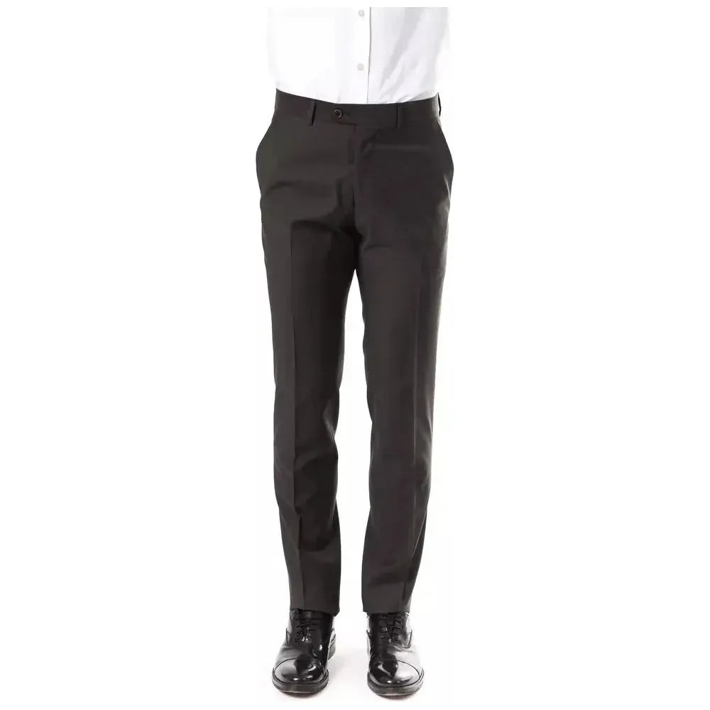 Uominitaliani Gray Wool Men's Suit Pant