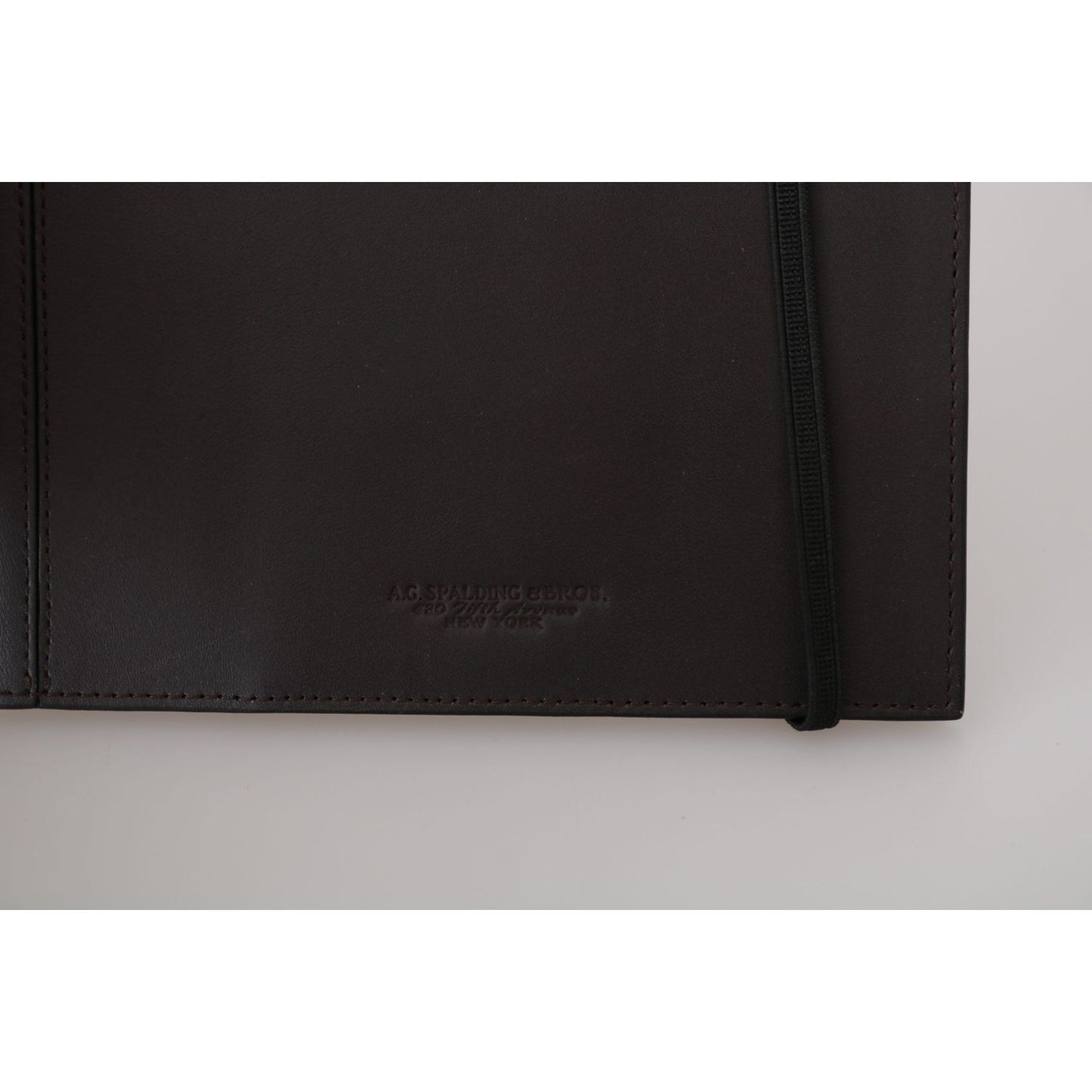 A.G. Spalding & Bros Black Leather Bifold Travel Holder Logo Wallet VAS9177