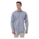 Bagutta Gray Cotton Men Shirt BA-20987-IT47 | 6XL
