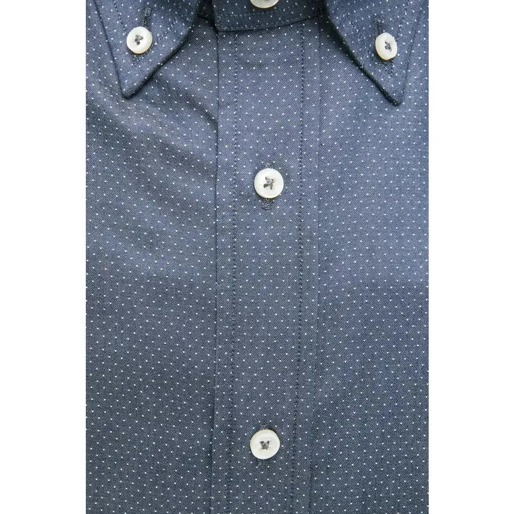 Robert Friedman Blue Cotton Men Shirt