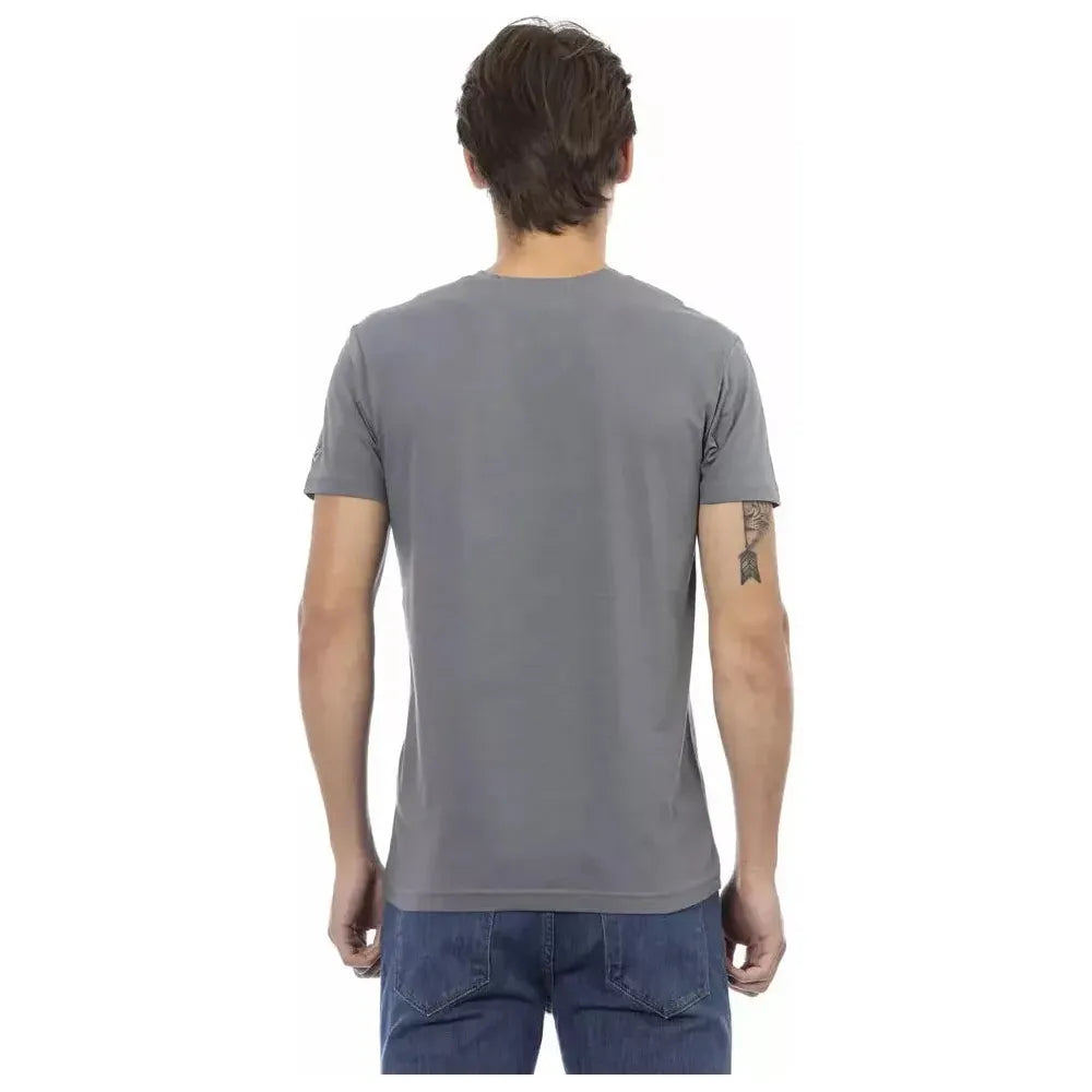 Trussardi Action Gray Cotton T-Shirt