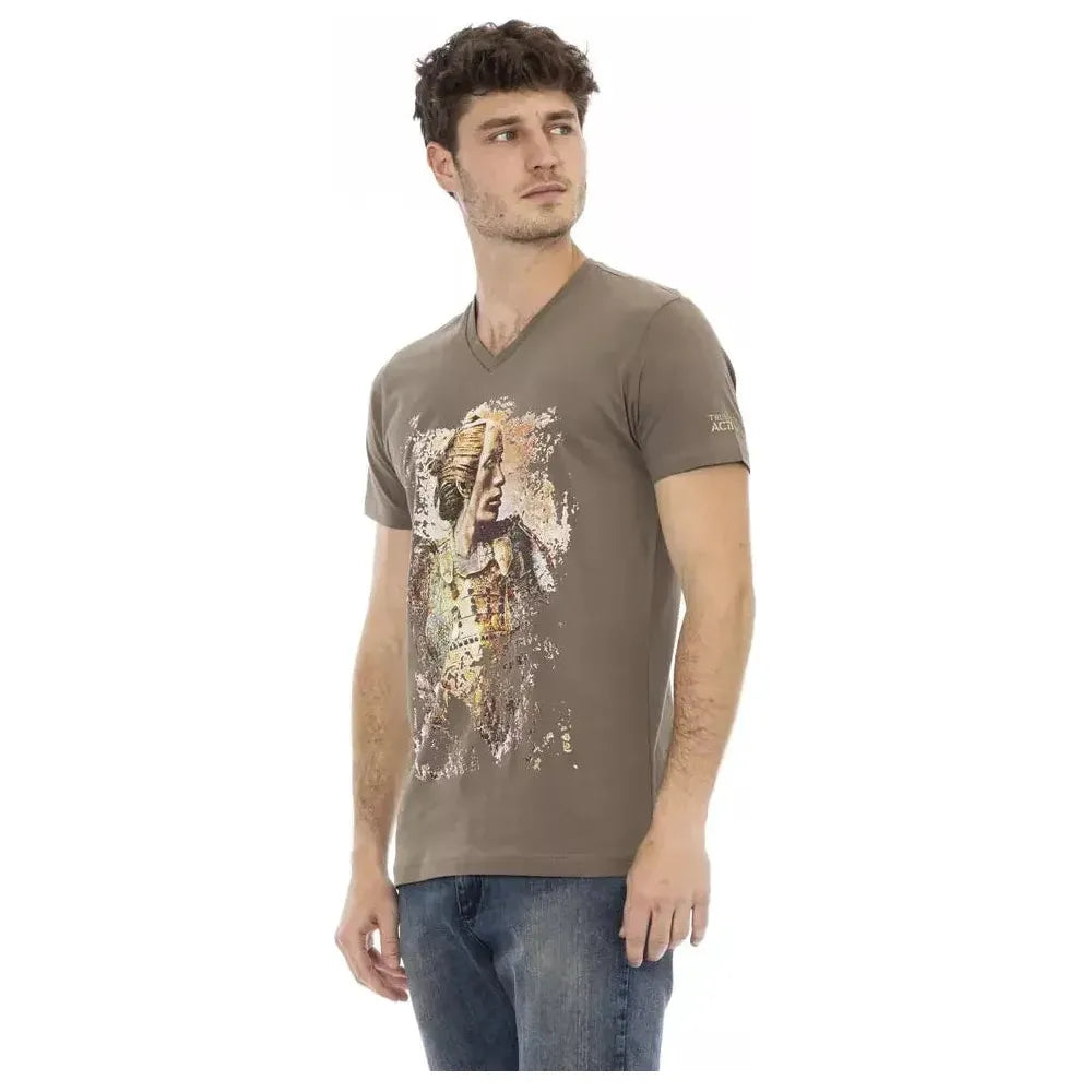 Trussardi Action Brown Cotton T-Shirt