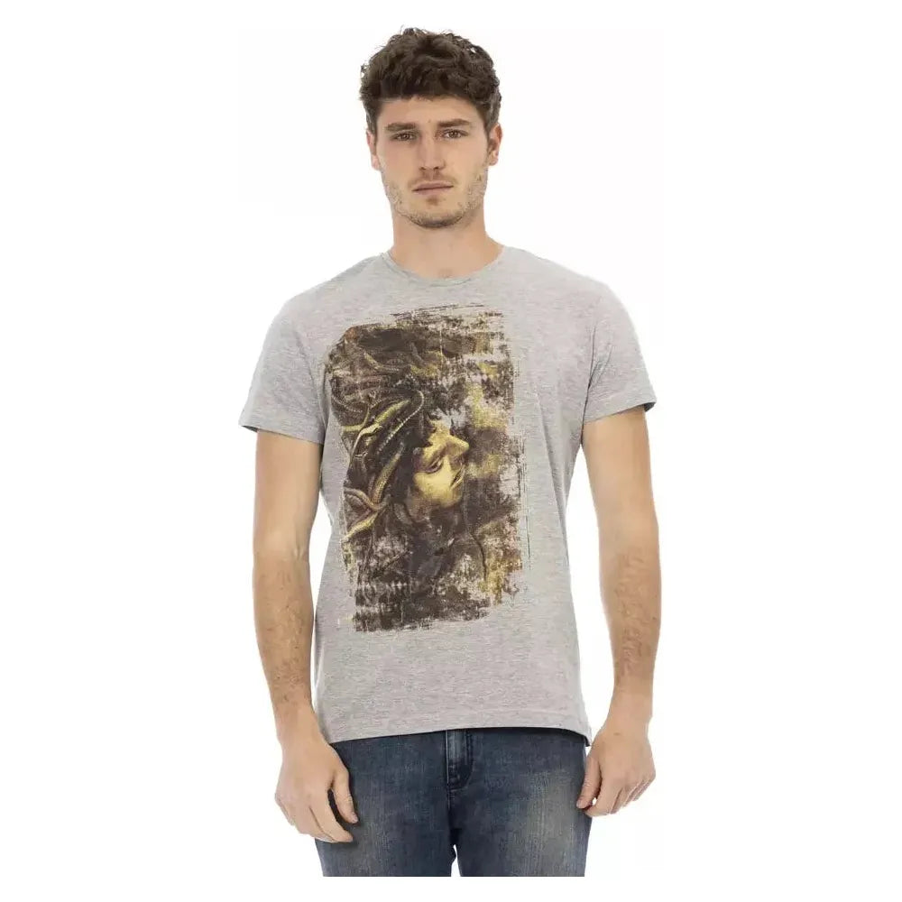 Trussardi Action Gray Cotton T-Shirt