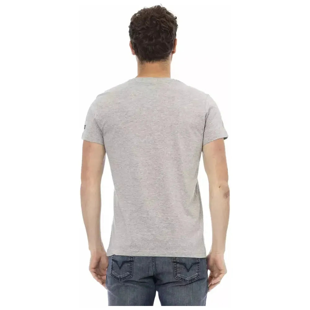 Trussardi Action Gray Cotton T-Shirt
