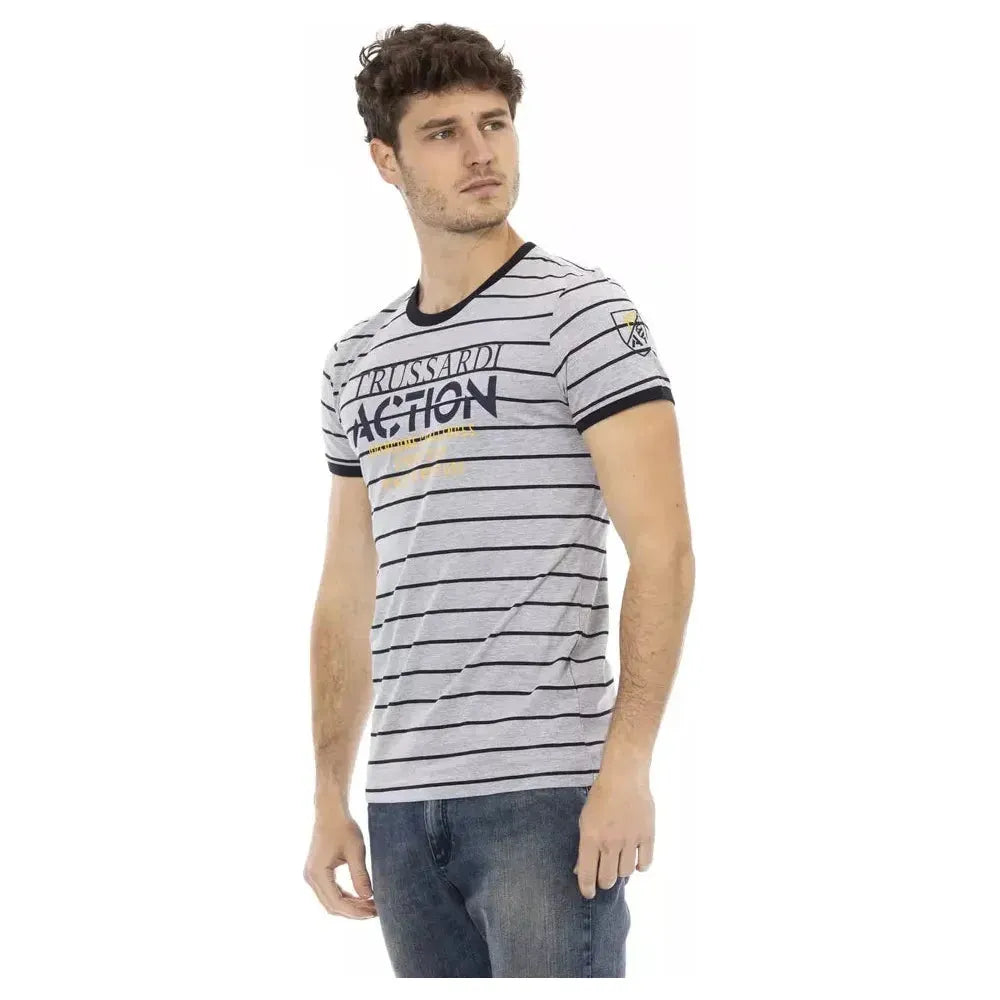 Trussardi Action Gray Cotton T-Shirt