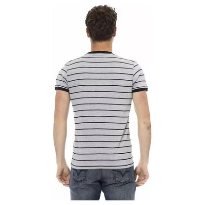 Trussardi Action Gray Cotton Men T-Shirt