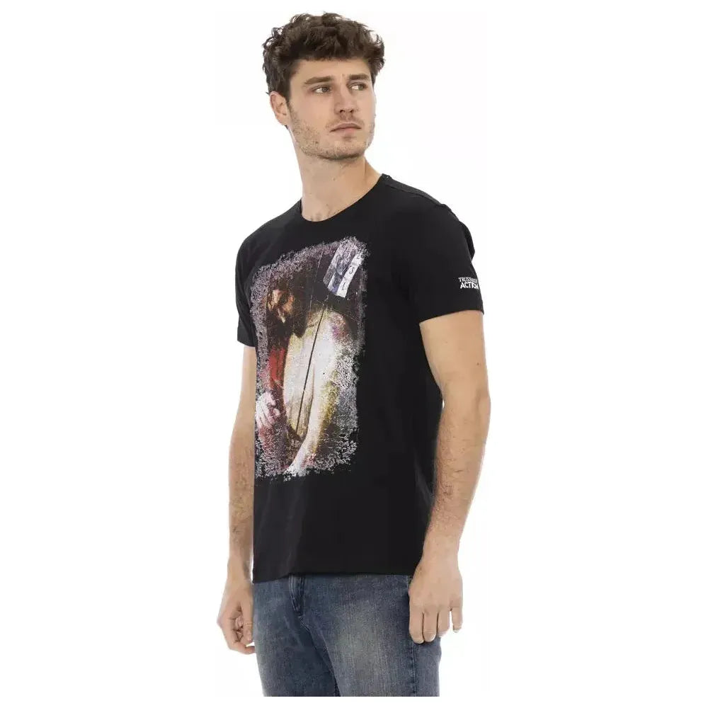 Trussardi Action Black Cotton Men T-Shirt