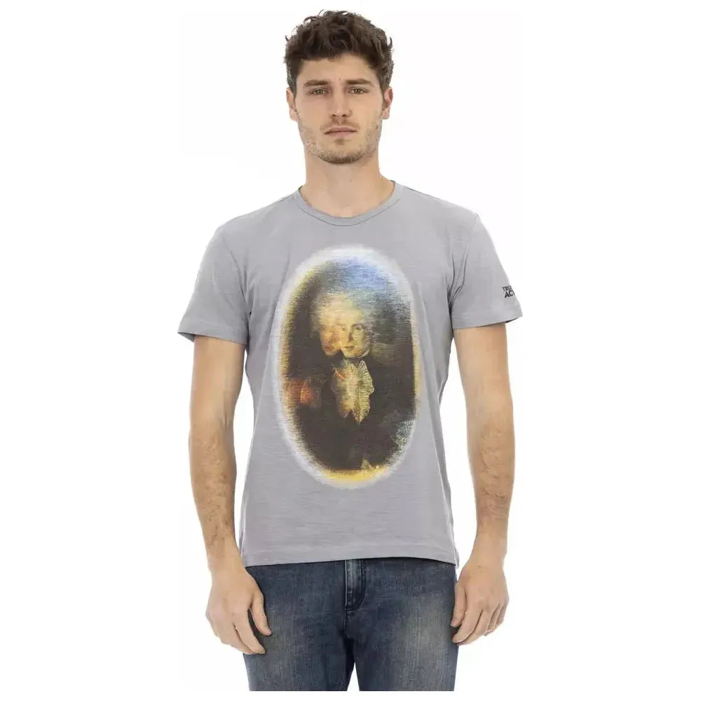 Trussardi Action Gray Cotton T-Shirt