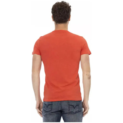 Trussardi Action Red Cotton Men T-Shirt