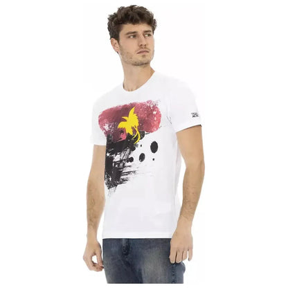 Trussardi Action White Cotton Men T-Shirt